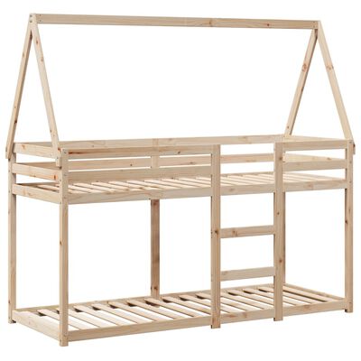 vidaXL Lit superposé sans matelas 90x200 cm bois de pin massif