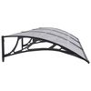 vidaXL Auvent de porte Noir et transparent 300x75 cm Polycarbonate