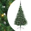 vidaXL Sapin de No&euml;l artificiel pr&eacute;-&eacute;clair&eacute; Vert 180 cm PVC