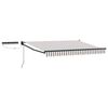 vidaXL Auvent r&eacute;tractable &eacute;lectrique Gris clair et blanc 4 &times; 3 m