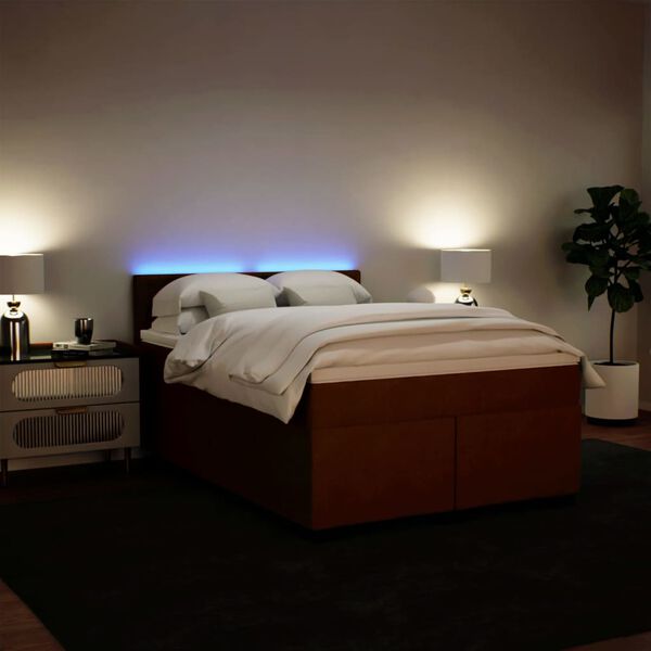 vidaXL Sommier &agrave; lattes de lit avec matelas Rose 160x200 cm Velours