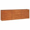 vidaXL Lit sur&eacute;lev&eacute; de jardin rouill&eacute; 240x40x77 cm acier corten