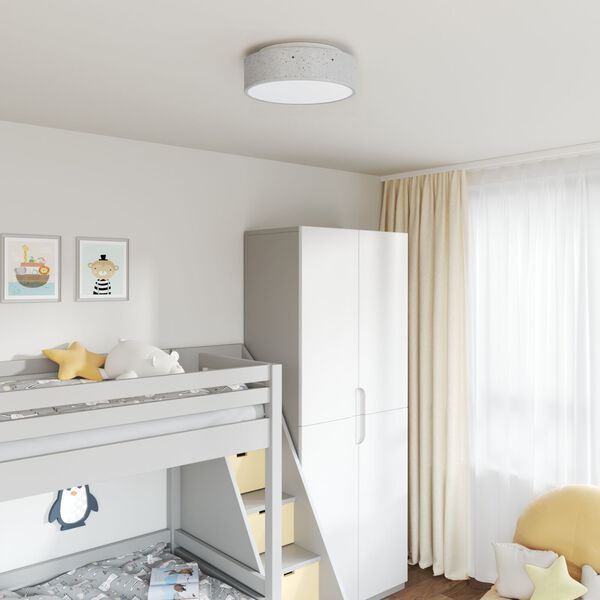 vidaXL Lampe de plafond Gris 38 x 38 x 13,5 cm tissu