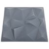 vidaXL Panneaux muraux 3D 48 pcs 50x50 cm gris diamant 12 m²