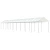 vidaXL Belv&eacute;d&egrave;re avec toit blanc 20,07x2,28x2,69 m poly&eacute;thyl&egrave;ne