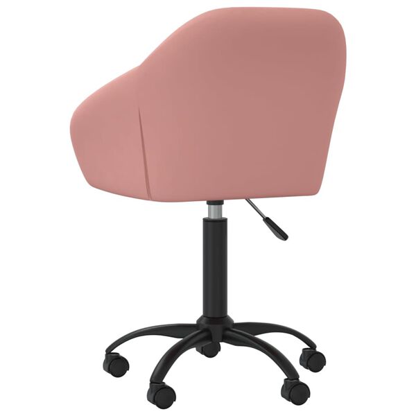 vidaXL Chaise pivotante de salle &agrave; manger Rose Velours