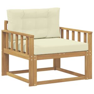 vidaXL Sofa de milieu ext&eacute;rieur Polyester Blanc