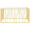 vidaXL Table basse 100x100x50 cm acier inoxydable et verre