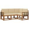 vidaXL Ensemble de canap&eacute;s d'ext&eacute;rieur 4 pcs Naturel et Beige