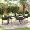 vidaXL Ensemble de salle &agrave; manger pour jardin 5 pcs Marron polyrotin