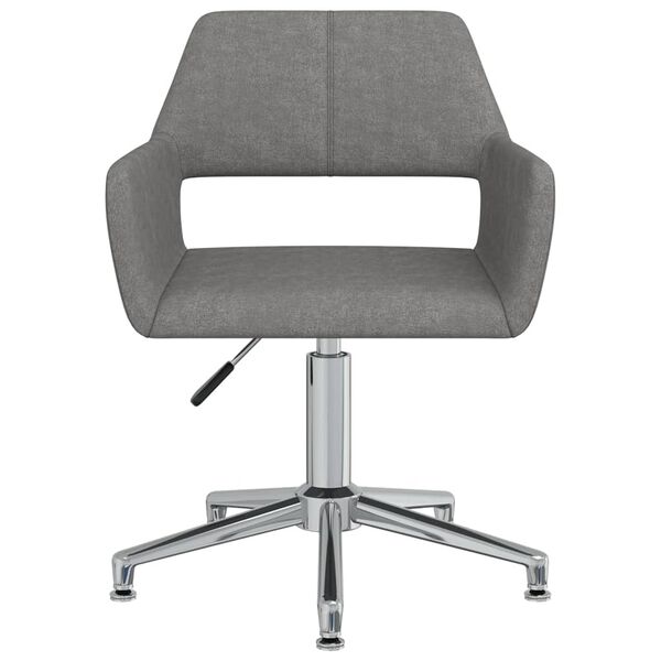 vidaXL Chaises pivotantes &agrave; manger lot de 6 Gris clair Tissu
