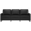 vidaXL Canap&eacute; &agrave; 3 places Noir 180 cm Similicuir