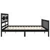 vidaXL Cadre de lit sans matelas noir 200x200 cm bois massif de pin