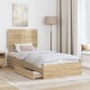 vidaXL Lit de Rangement Ch&ecirc;ne Sonoma 90 x 190 cm Bois d'ing&eacute;nierie