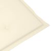 vidaXL Chaises de jardin lot de 6 avec coussins cr&egrave;me Bois teck massif