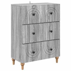 vidaXL Armoire &agrave; tiroirs Sonoma gris 66 x 34,5 x 90 cm