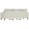 vidaXL Canap&eacute; &agrave; 3 places Cr&egrave;me 180 cm Velours