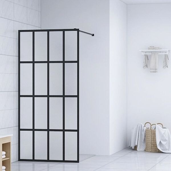 vidaXL &Eacute;cran de douche Verre tremp&eacute; d&eacute;poli 118x190 cm