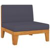 vidaXL Salon de jardin 4 pcs avec coussins Bois d'acacia solide