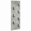 vidaXL Porte-manteau mural Montage mural Gris b&eacute;ton 30 x 1,5 x 80 cm