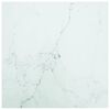 vidaXL Dessus de table blanc 60x60 cm 6 mm verre tremp&eacute; design marbre