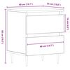 vidaXL Cabinet de chevet 2 pcs Ch&ecirc;ne artisanal 40 x 35 x 50 cm