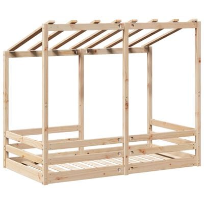 vidaXL Lit pour enfants avec toit 70x140 cm bois massif de pin