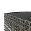 vidaXL Salon de jardin 4 pcs avec coussins Gris R&eacute;sine tress&eacute;e