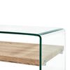 vidaXL Table basse Clair 98x45x31 cm Verre tremp&eacute;