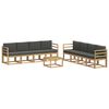 vidaXL Ensemble de canap&eacute;s d'ext&eacute;rieur 9 pc Blanc et anthracite