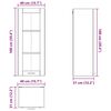 vidaXL Armoire suspendue Gris b&eacute;ton 40 x 31 x 100 cm Bois d'ing&eacute;nierie