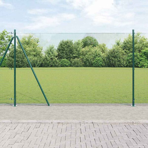 vidaXL Poteau de cl&ocirc;ture. Vert 50 x 1,4 m (mailles de 19 x 19 mm)