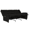 vidaXL Fauteuil de massage inclinable &agrave; 3 places noir tissu
