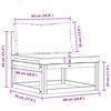 vidaXL Ensemble de canap&eacute;s 2 pcs et coussins blanc cr&egrave;me Acacia solide