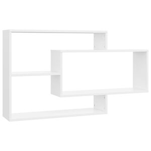 vidaXL &Eacute;tag&egrave;res murales Blanc 104x20x58,5 cm Bois d'ing&eacute;nierie