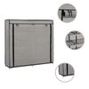 vidaXL Armoire &agrave; chaussures avec housse Gris 115x28x110 cm Tissu