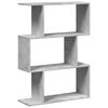 vidaXL &Eacute;tag&egrave;re s&eacute;paratrice de pi&egrave;ce &agrave; 3 niveaux gris b&eacute;ton 70x24x97 cm