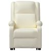 vidaXL Fauteuil Cr&egrave;me Similicuir