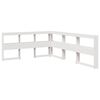 vidaXL Lit biblioth&egrave;que sans matelas blanc 135x190 cm bois pin massif