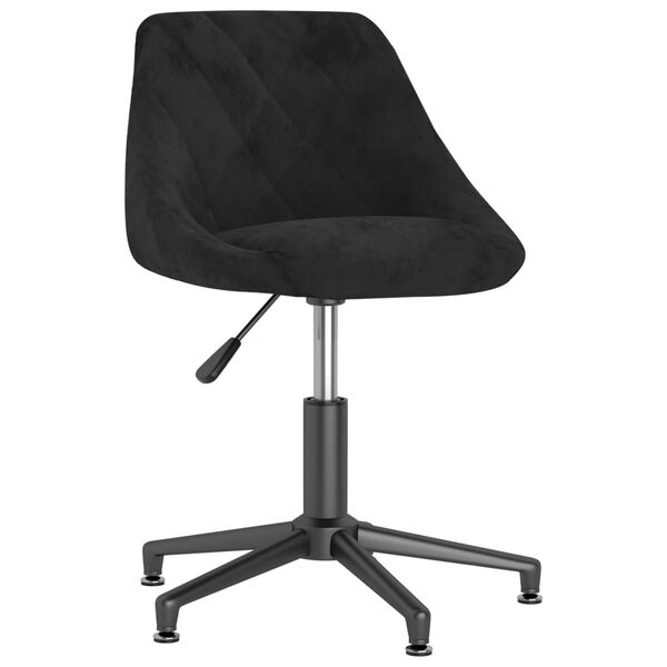 vidaXL Chaise pivotante de salle &agrave; manger Noir Velours