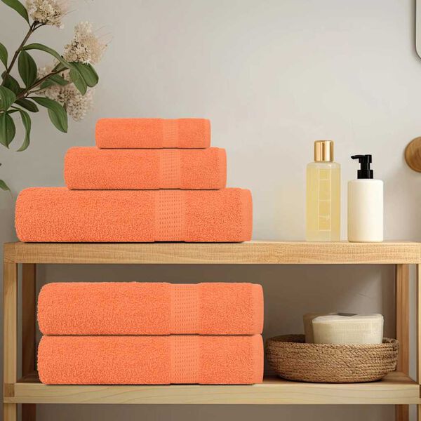 vidaXL Essuie-mains 2 pcs orange 50x100 cm 360 g/m&sup2; 100% coton