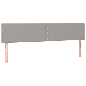 vidaXL T&ecirc;tes de lit Gris clair 180x5x78/88 cm Tissu