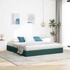 vidaXL Lit de Rangement avec matelas Vert fonc&eacute; 160 x 200 cm Velours