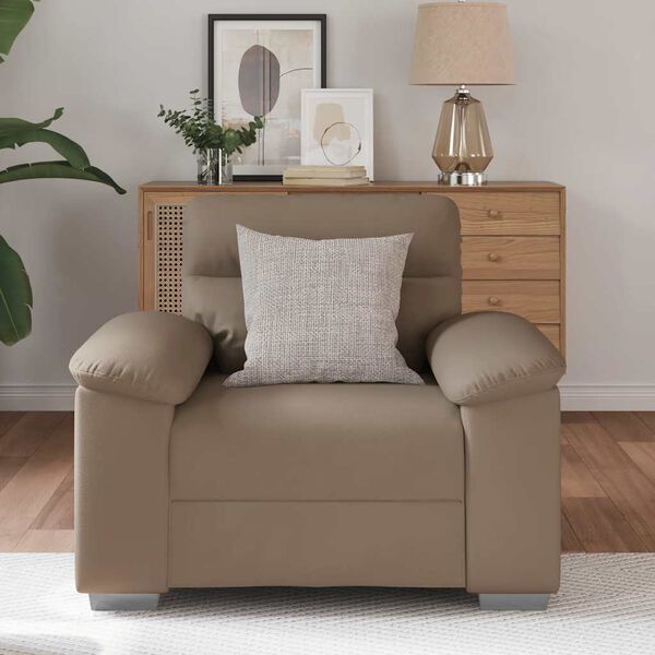 vidaXL Fauteuil cappuccino 60 cm similicuir
