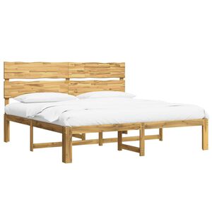 vidaXL Cadre de lit double avec t&ecirc;te de lit ROSTOCK Blanc 180 x 200 cm