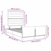vidaXL Cadre de lit avec t&ecirc;te de lit Taupe 120 x 200 cm tissu