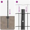 vidaXL Cl&ocirc;ture avec poteau Gris 0,6 x 10 m Acier et PVC