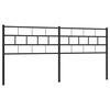 vidaXL T&ecirc;te de lit m&eacute;tal noir 200 cm
