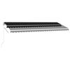 vidaXL Auvent manuel r&eacute;tractable avec LED 500x300 cm Anthracite