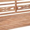 vidaXL Banc Batavia 120 cm Huil&eacute; en blanc Bois de teck solide